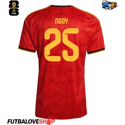 Dres Belgicko Nathan Ngoy #25 Domáci MS 2026 Krátky Rukáv